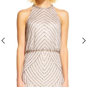 Nude bridesmaid dress